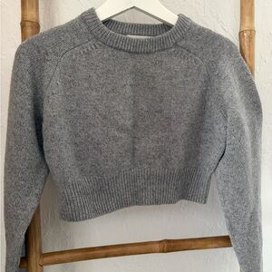 The Frankie Shop Heather Gray Crew Neck Sweater